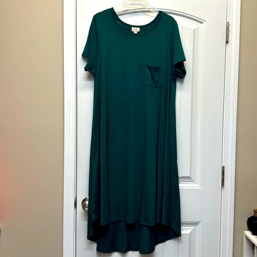LuLaRoe solid teal Carly size L